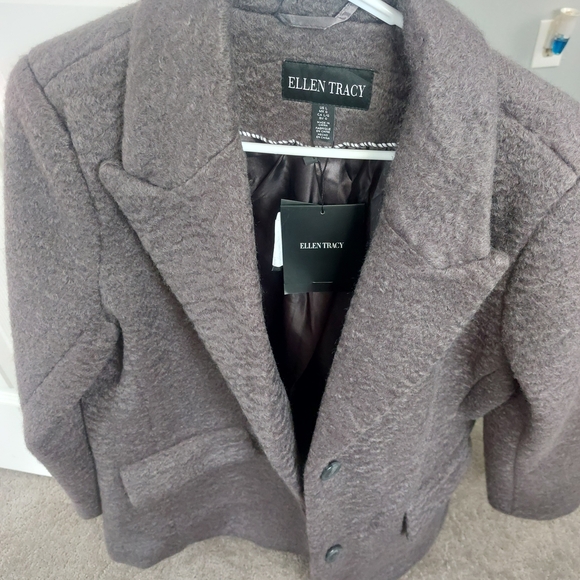 Ellen Tracy Charcoal Wool Blazer - Picture 2 of 2